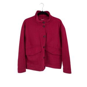 Avec Les Filles Women's Raspberry Corduroy Cropped Jacket - Plus Size 1X
